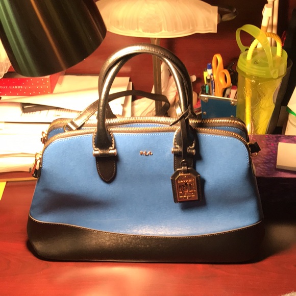 Ralph Lauren blue and black satchel - Picture 4 of 6